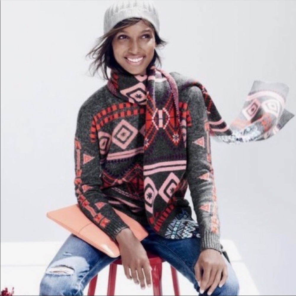 J. Crew Fair Isle Wool Scarf